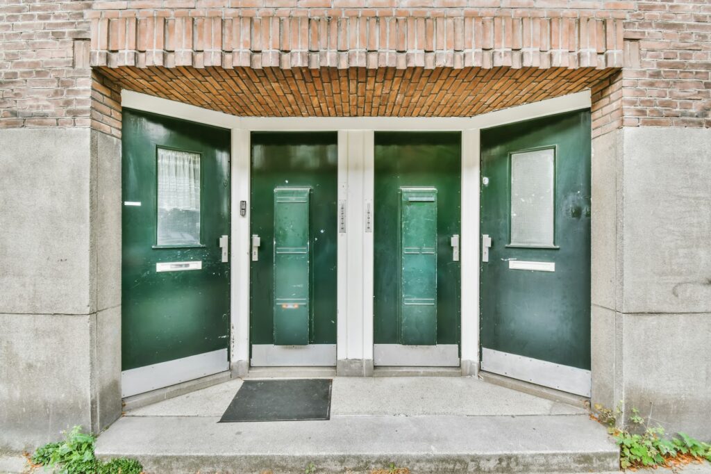 Four beautiful entrance doors