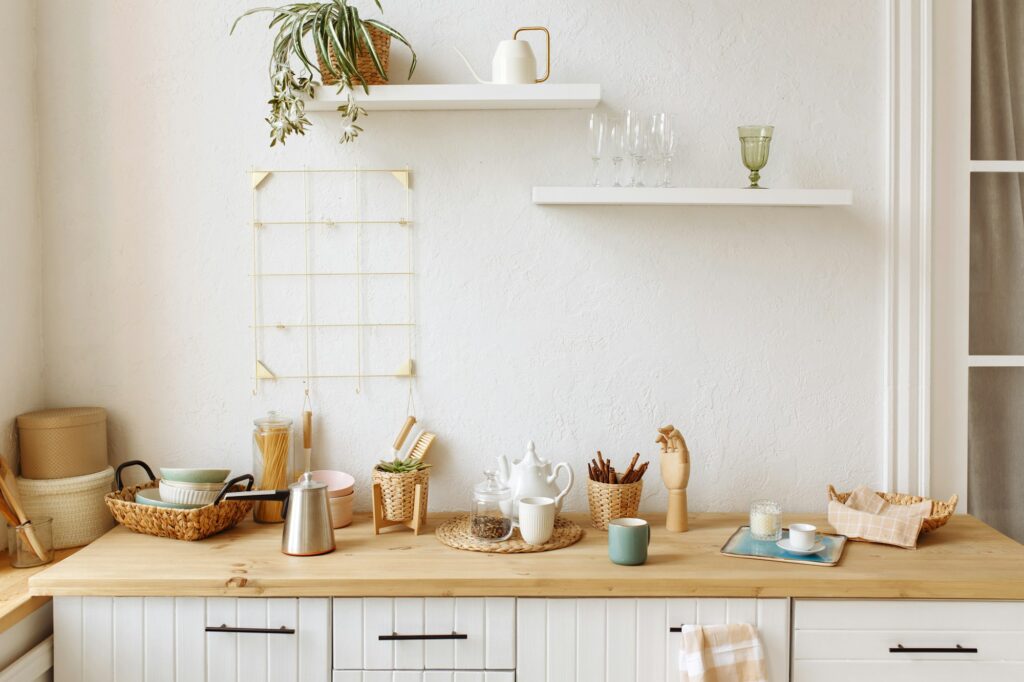 Kitchen interior front view